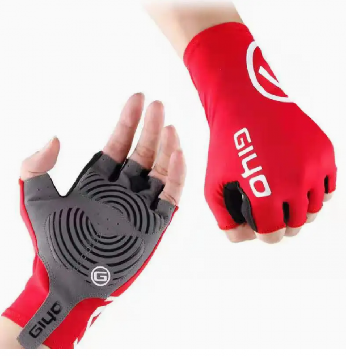 Fingerless Cycling Gloves XXL, Red