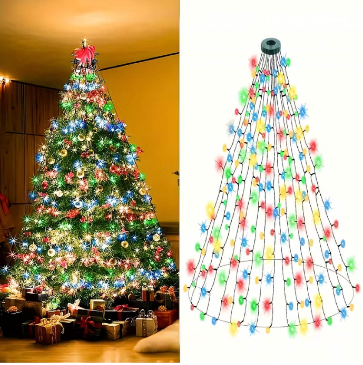 Новогодняя гирлянда 2 м • 280 LED • Цветная • USB + Пульт