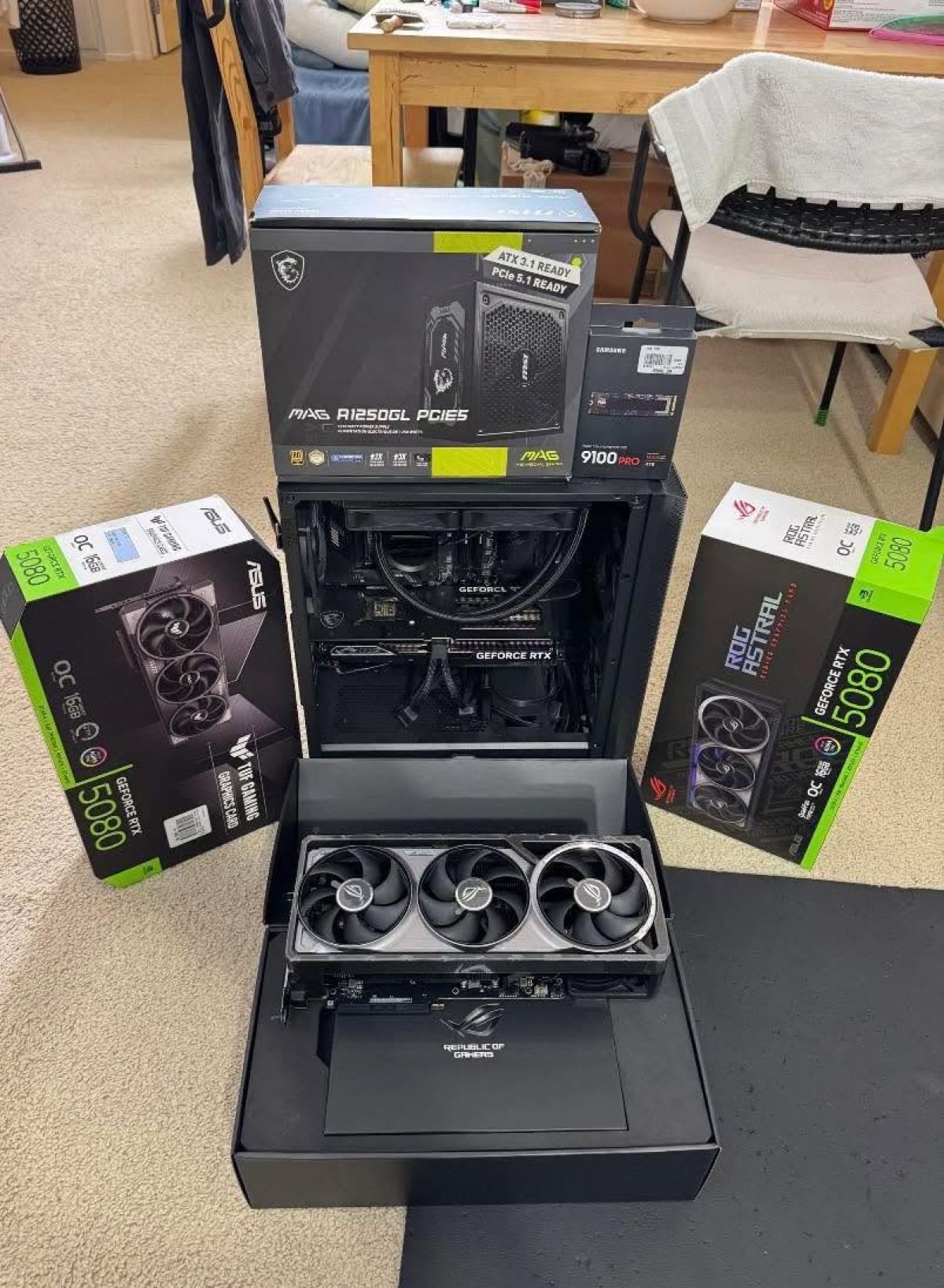 Новые видеокарты GeForce RTX 5090, RTX 5080, RTX 5070 Ti, RTX 5070, RTX 4090, RTX 4080 Super,  RTX 4080, RTX 4070 Ti Super,
