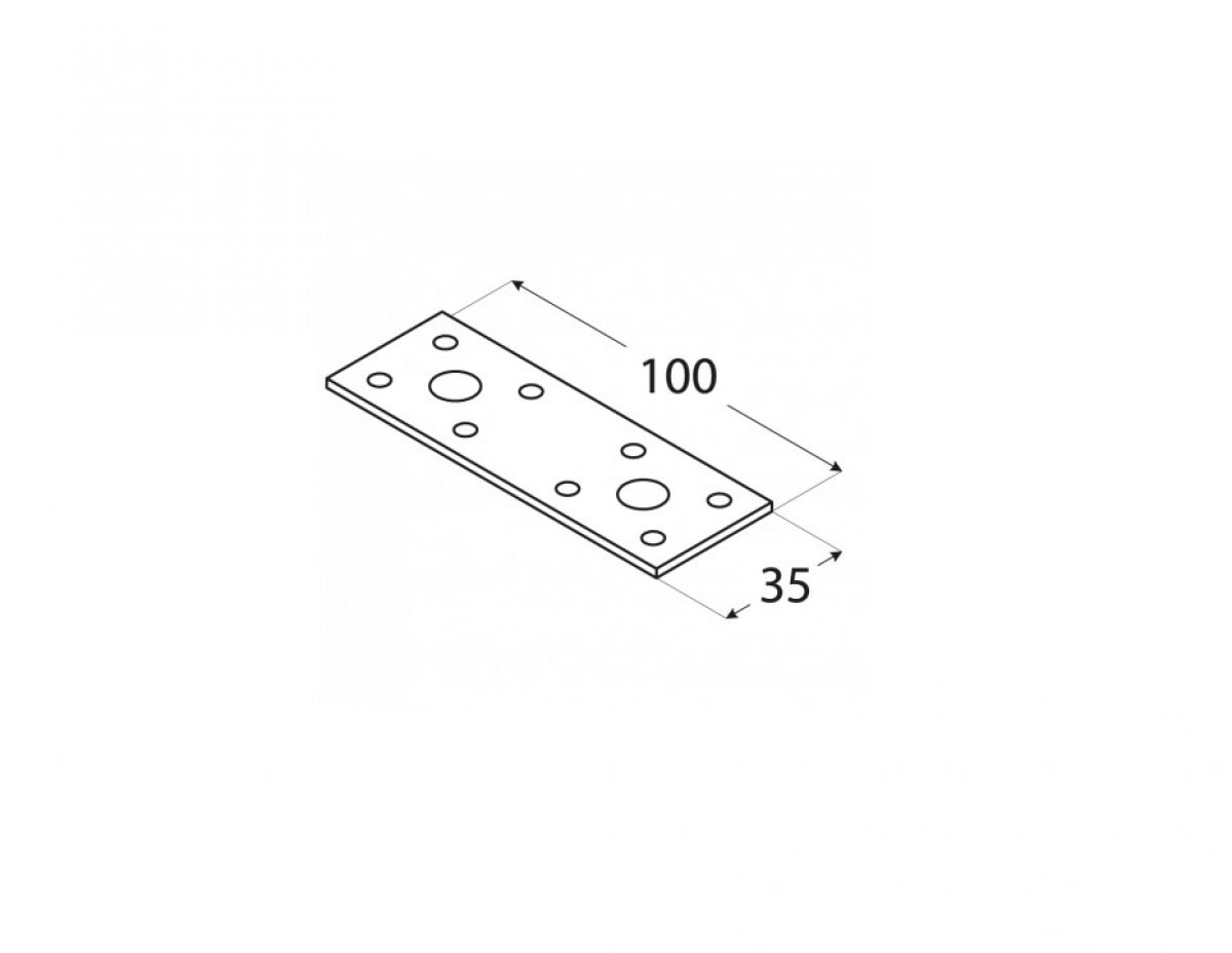 Flat connector 100x35x2,5 mm - LP1 