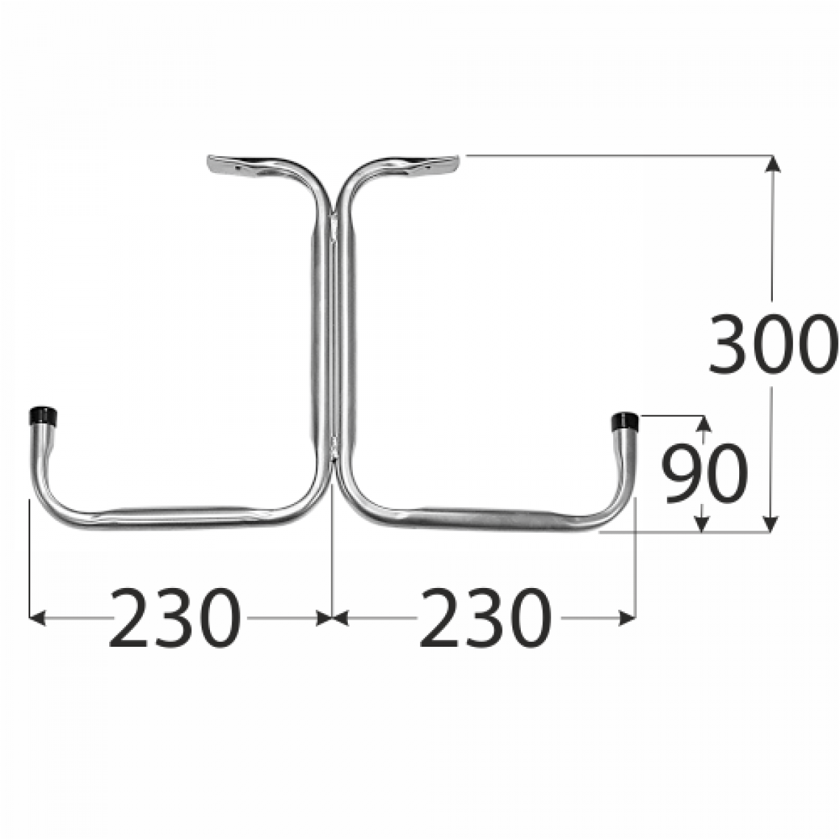 HST Ceiling hook type T 300x230x90 mm