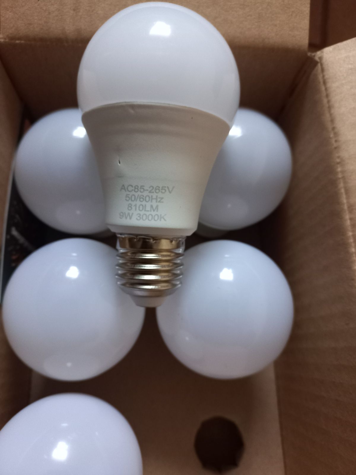 LED Light Bulb, 9 W, 6 pcs