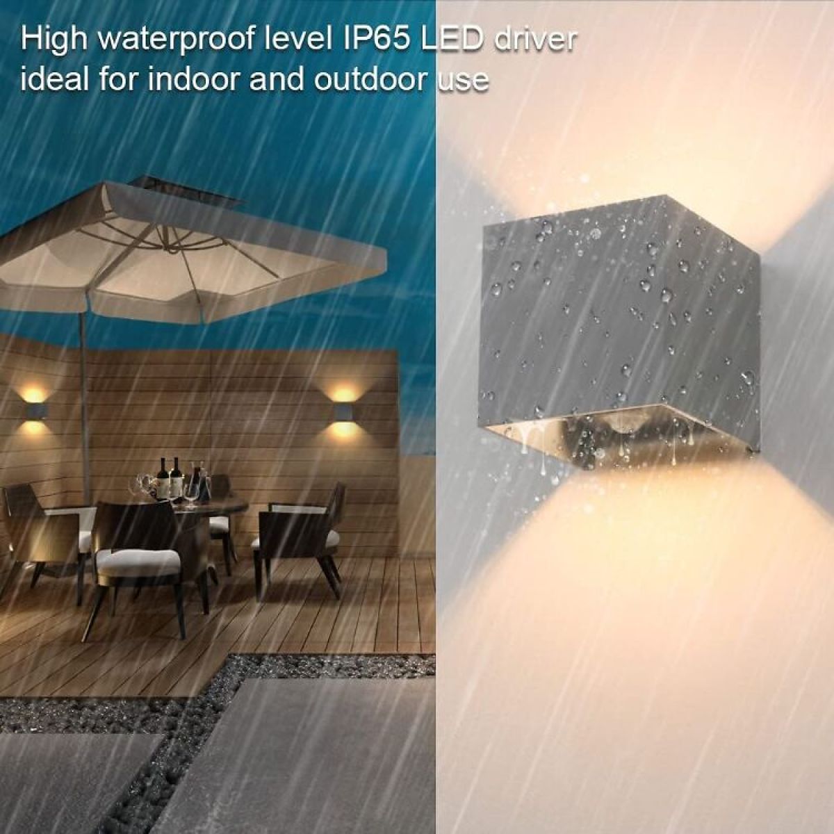 Настенный светильник с датчиком движения Klighten, 12w, IP65, LED
