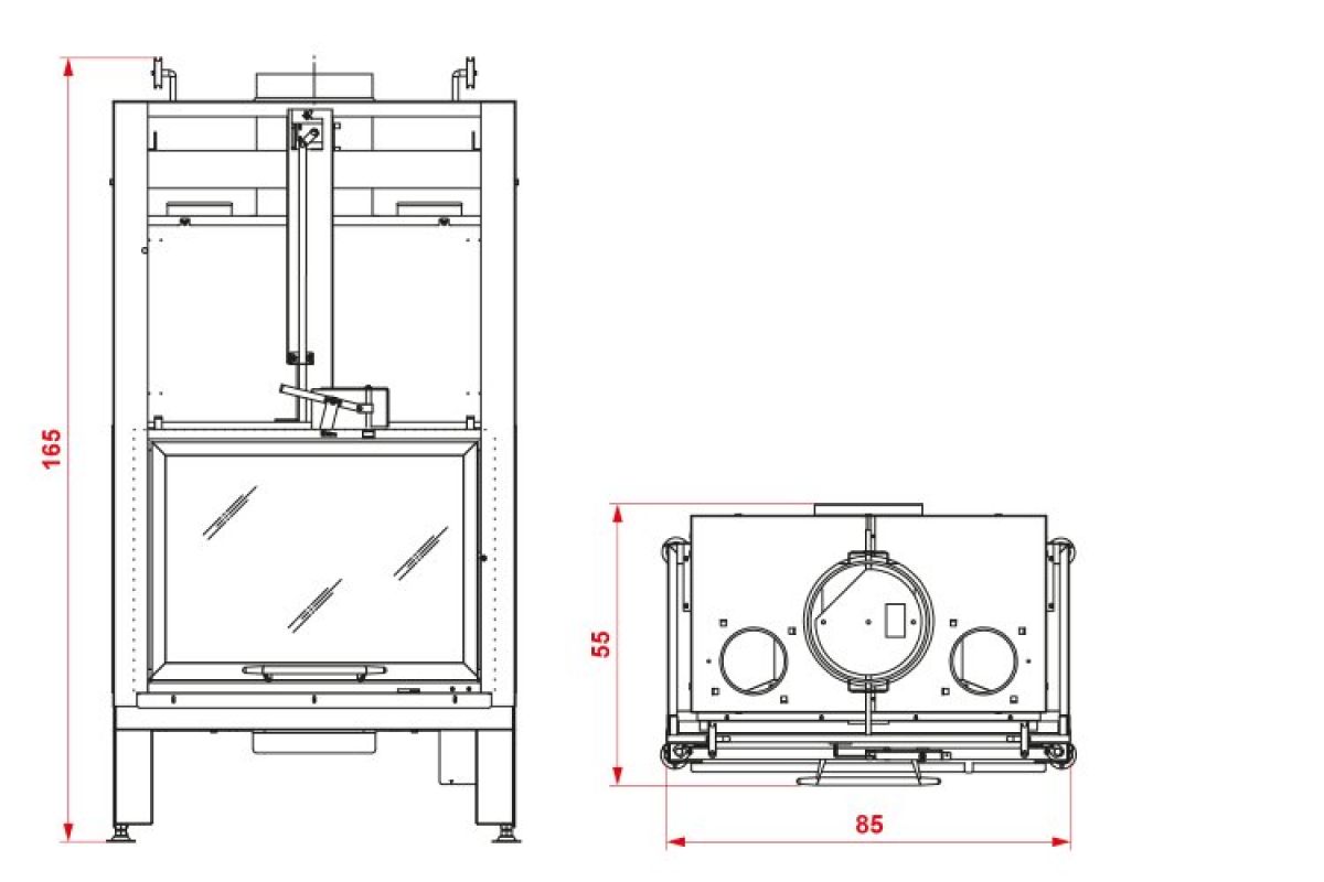 Corner fireplace PLAZZETTI (used)