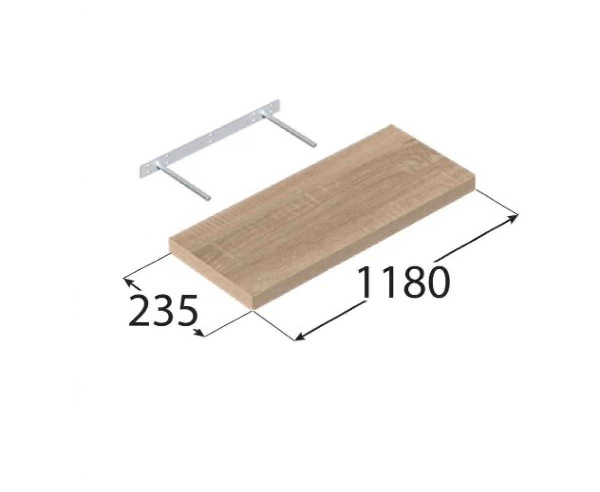 Полка FS DS 1180×235 мм Дуб Сонома DOMAX