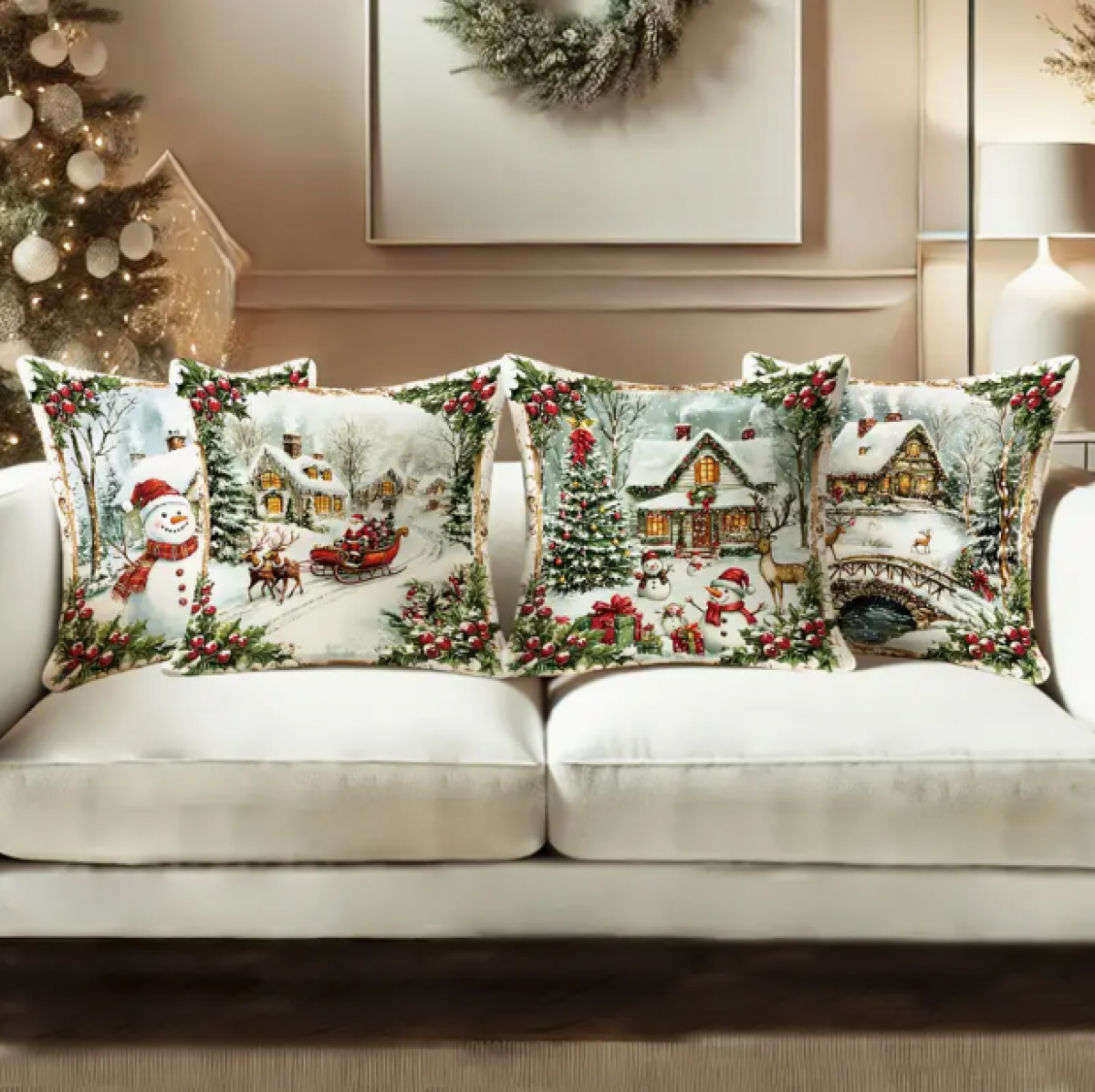 Christmas Pillowcases • Set of 4