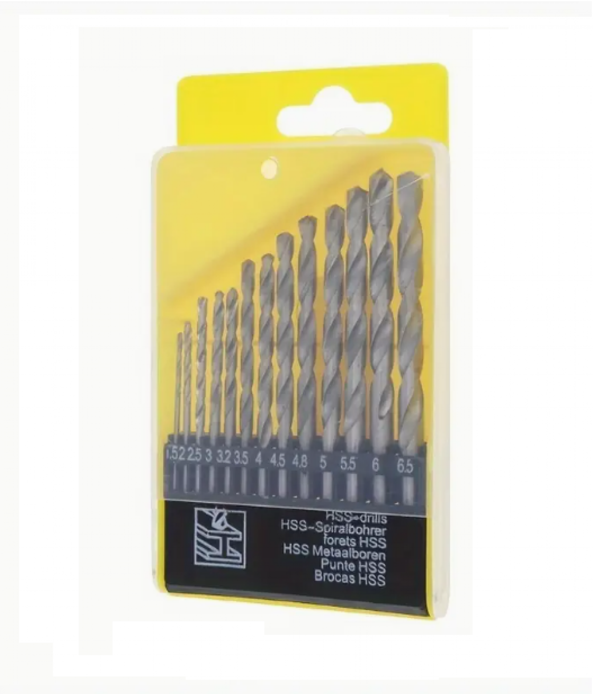 Set of 13 drill bits (1.5–6.5 mm)