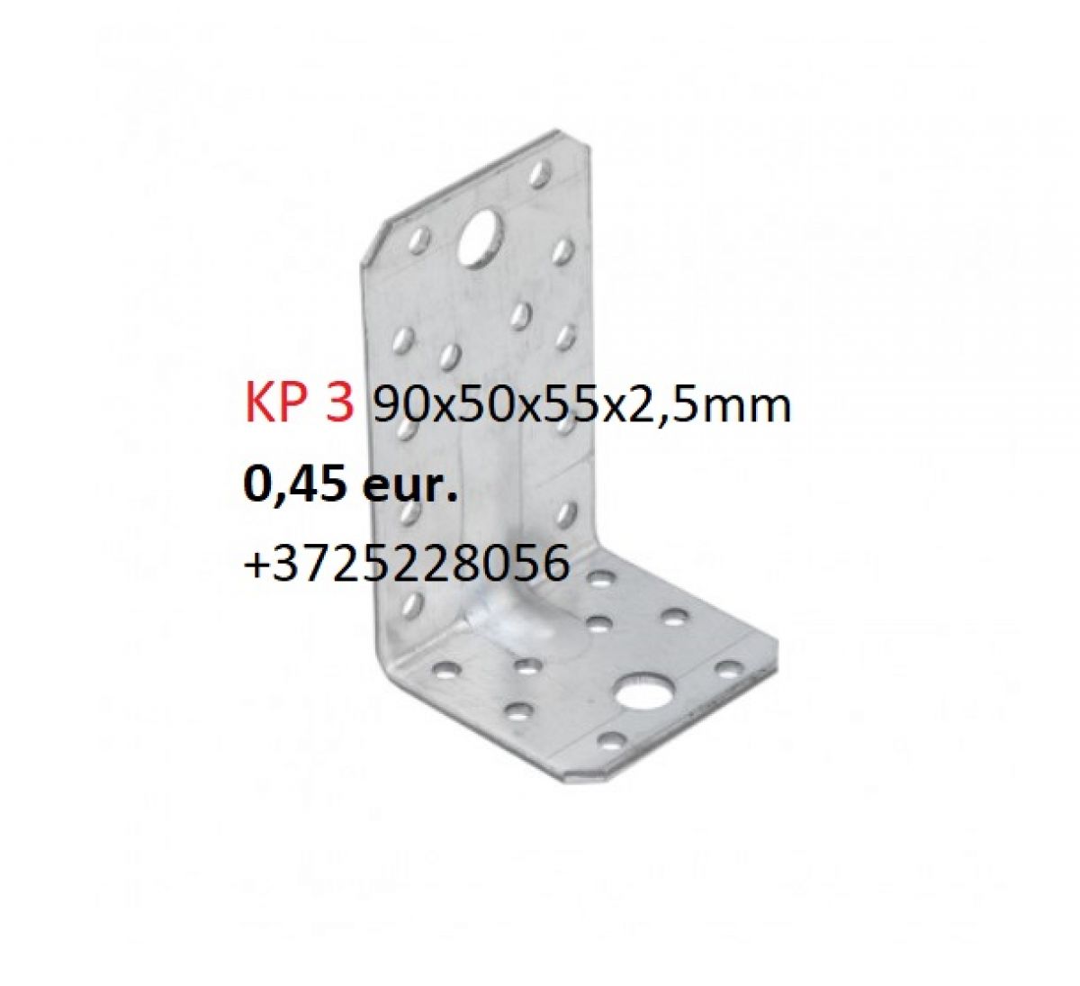 KP1 - Reinforced angle bracket 90x90x65x2,5 mm