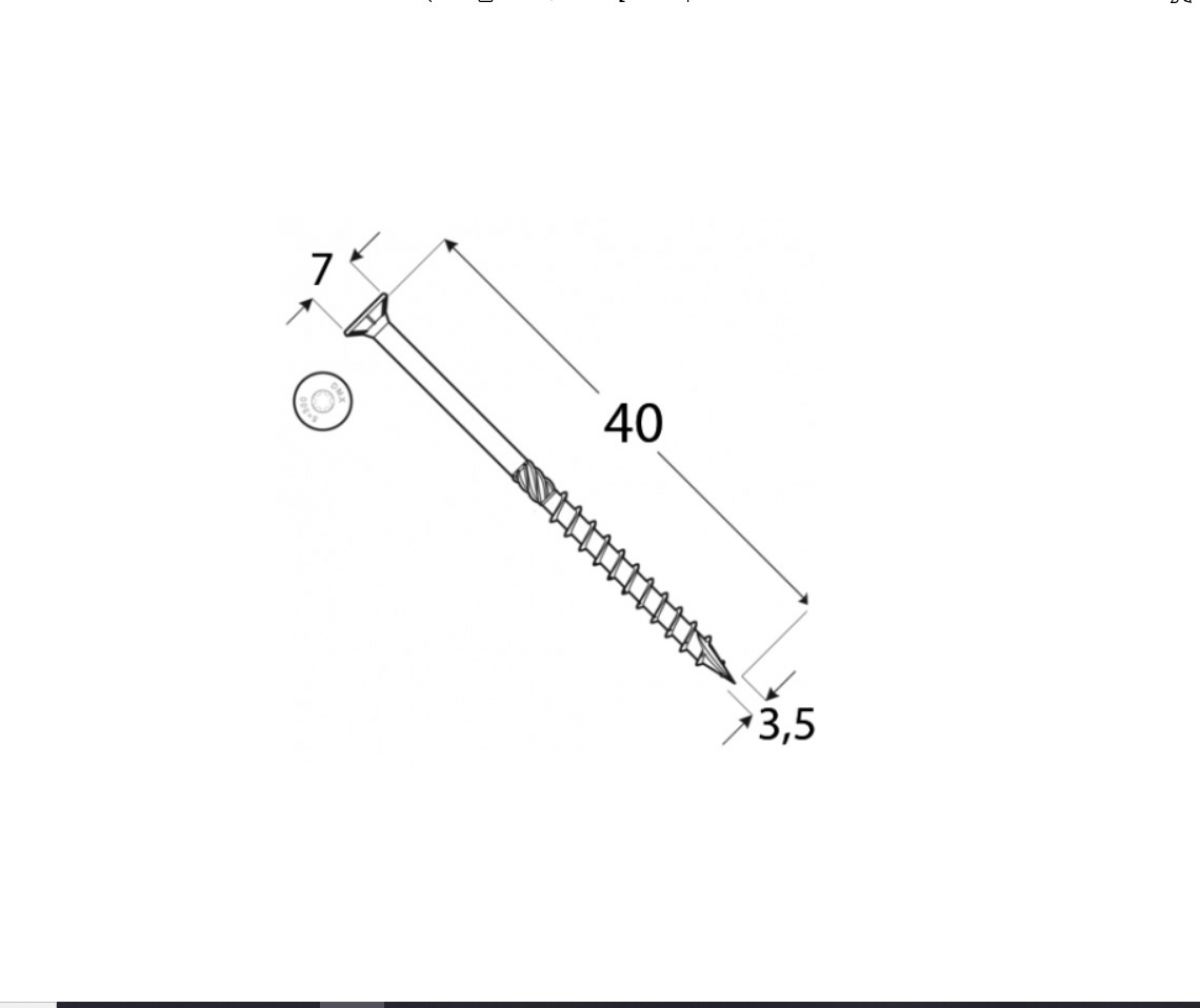 CS 3,5x30 construction screw with flat head 3,5x30 200pcs/pack - 2.20 €