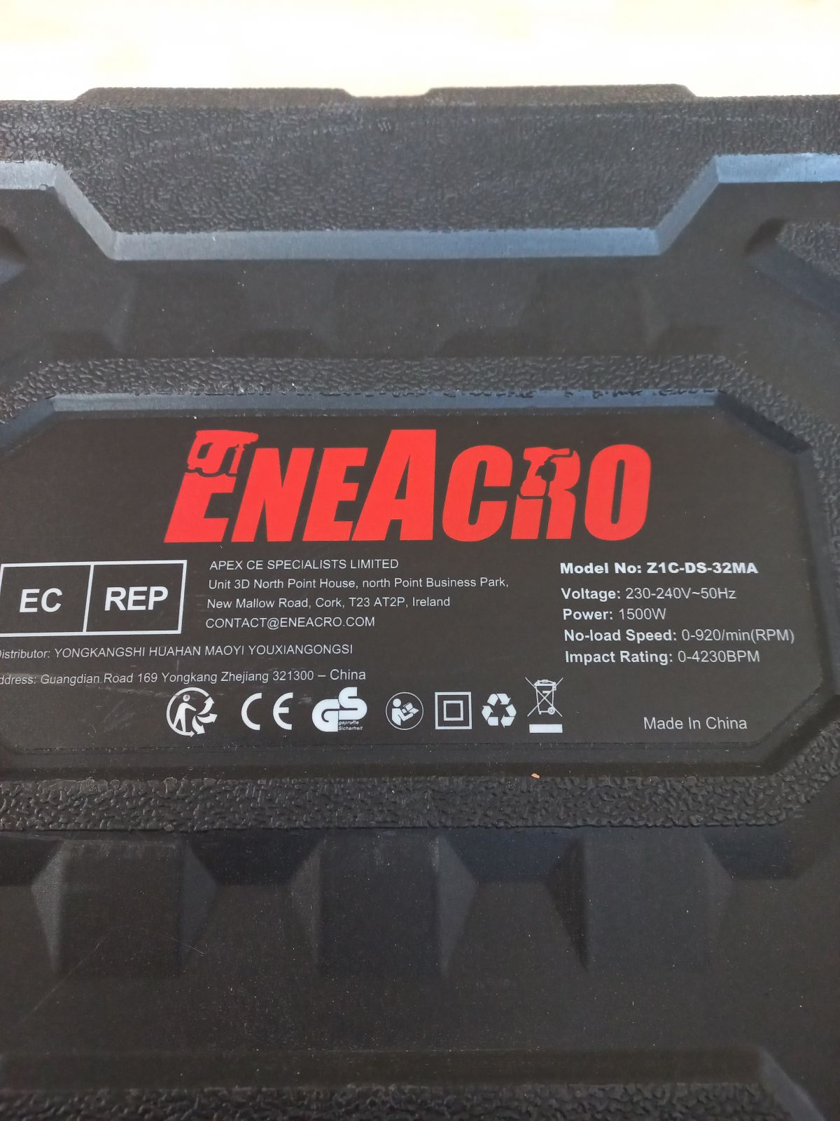 Perforaator ENEACRO SDS-Plus, 1500 W
