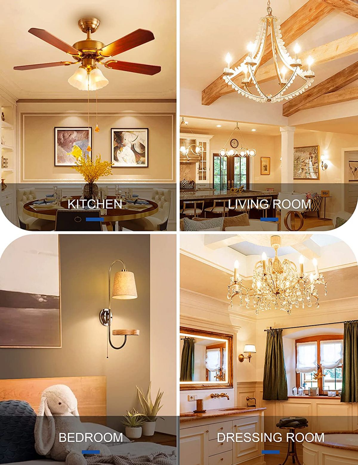 Light bulb LED Fulighture E27 4pcs, 4 W