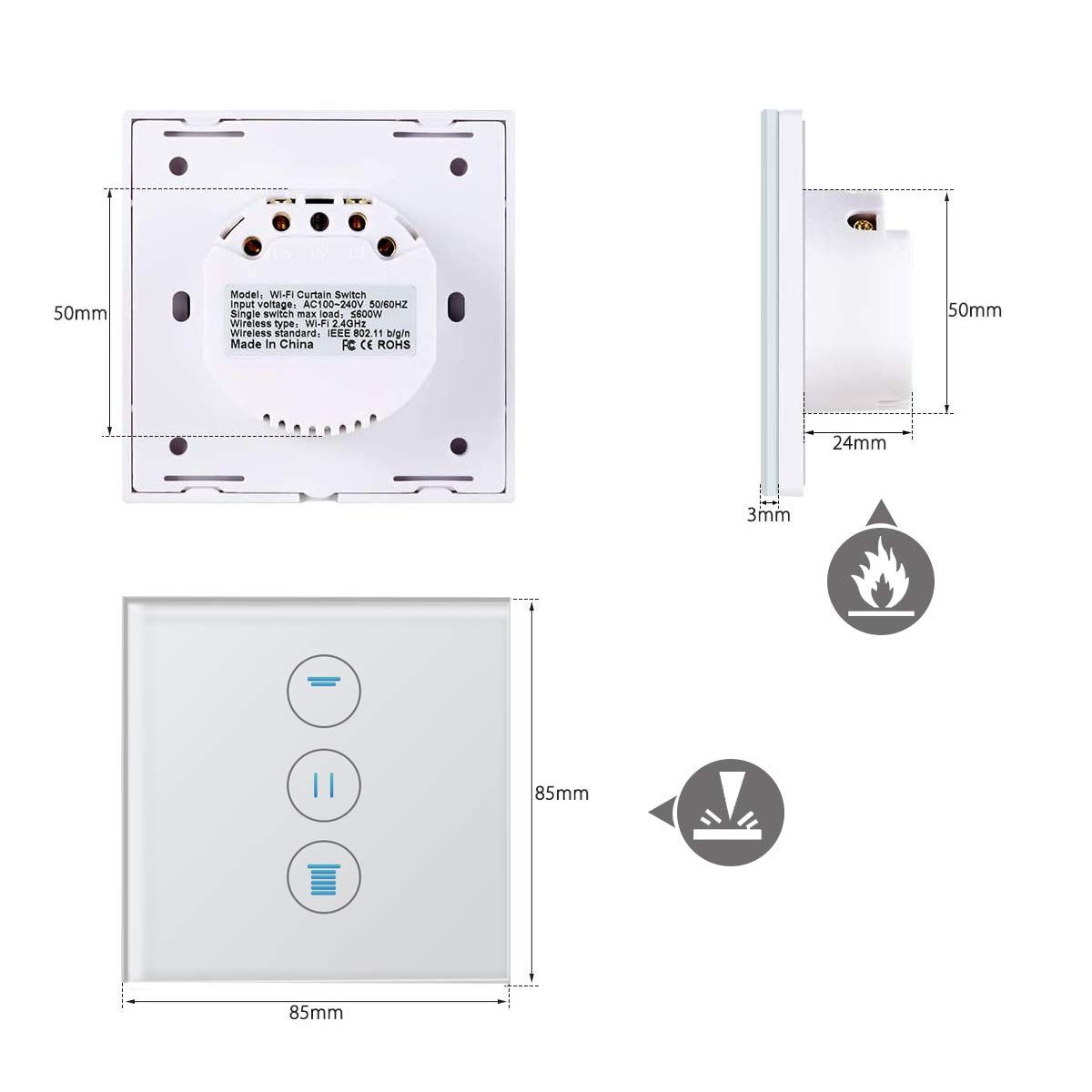 Выключатель Currycurry 5.2 Gen Wi-Fi (4 штуки)