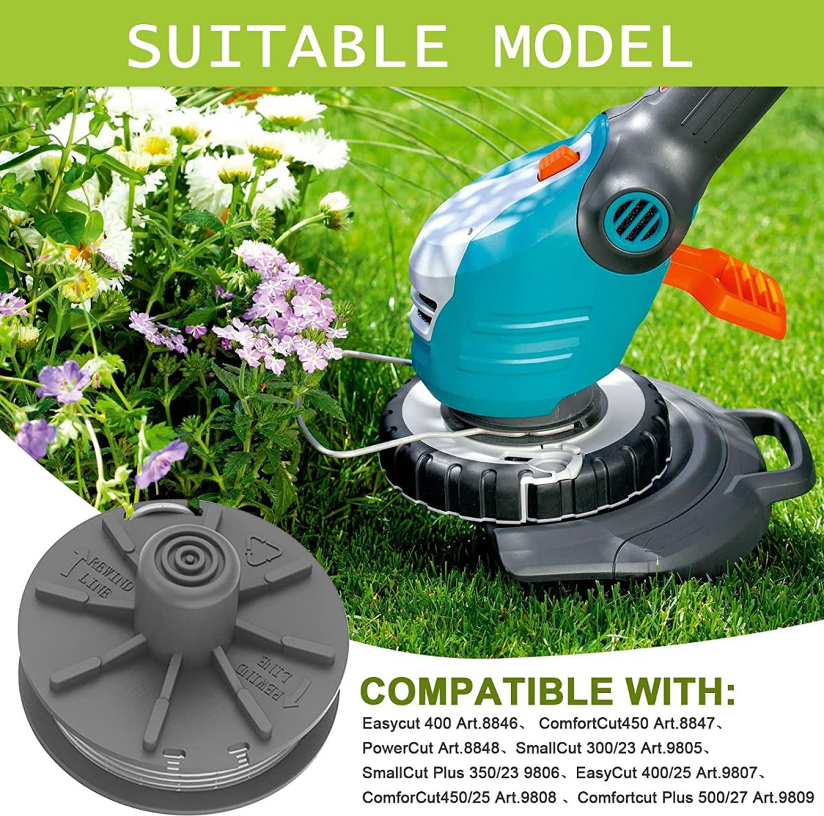 Coil for trimmer with fishing line 6 pcs