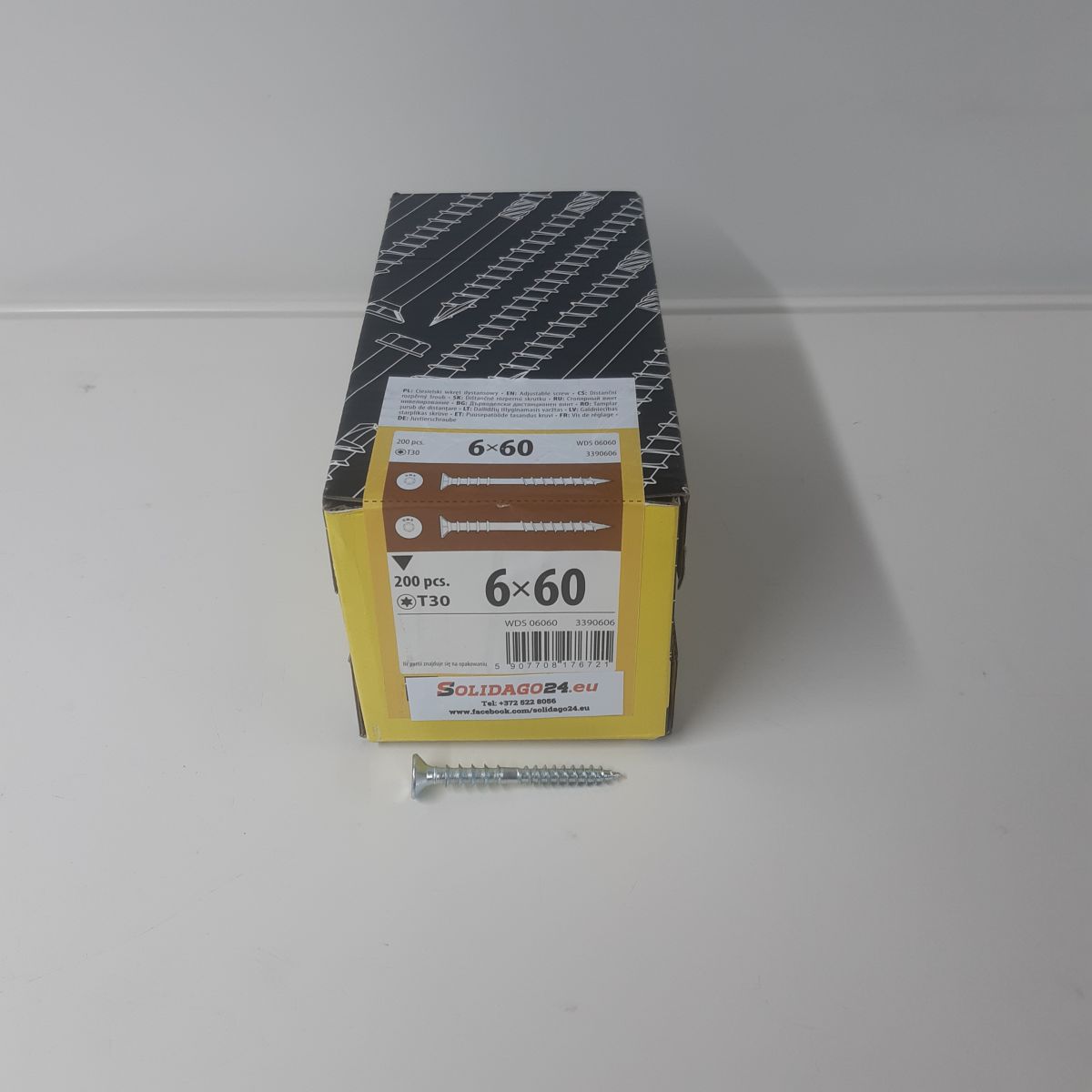 WDS Distance screw 6x60 200pcs/pack