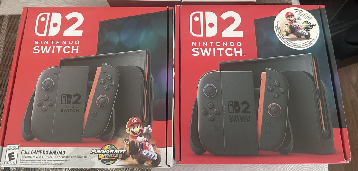 Sony PlayStation PS5 Pro konsool, Sony PlayStation PS5 Slim konsool, Nintendo Switch 2 konsool ja Microsoft Xbox Series X 2TB videomängukonsoolid