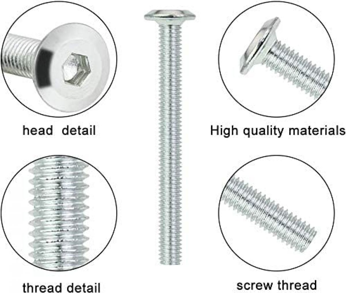 Hexagonal screw nut kit 10 pieces 