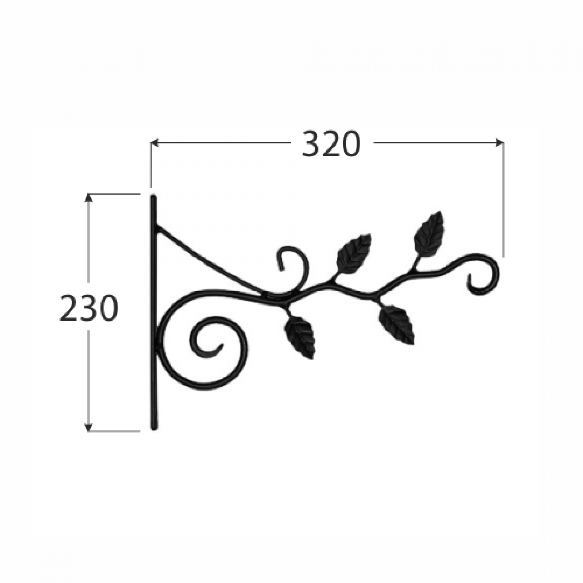 Flowerpot bracket leaves