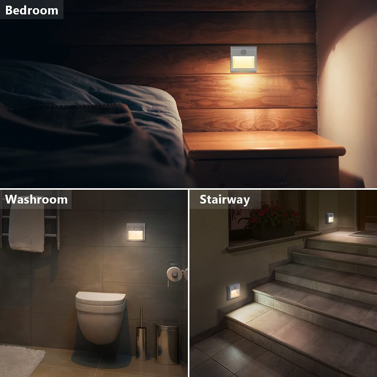 Night Light with Motion Sensor, Battery Operated (2 pcs)