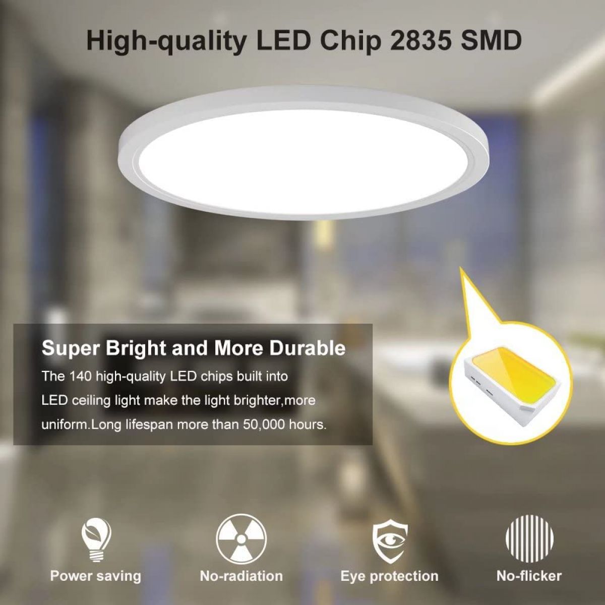 Ceiling lamp (300×24 mm), 36 W, LED, IP44
