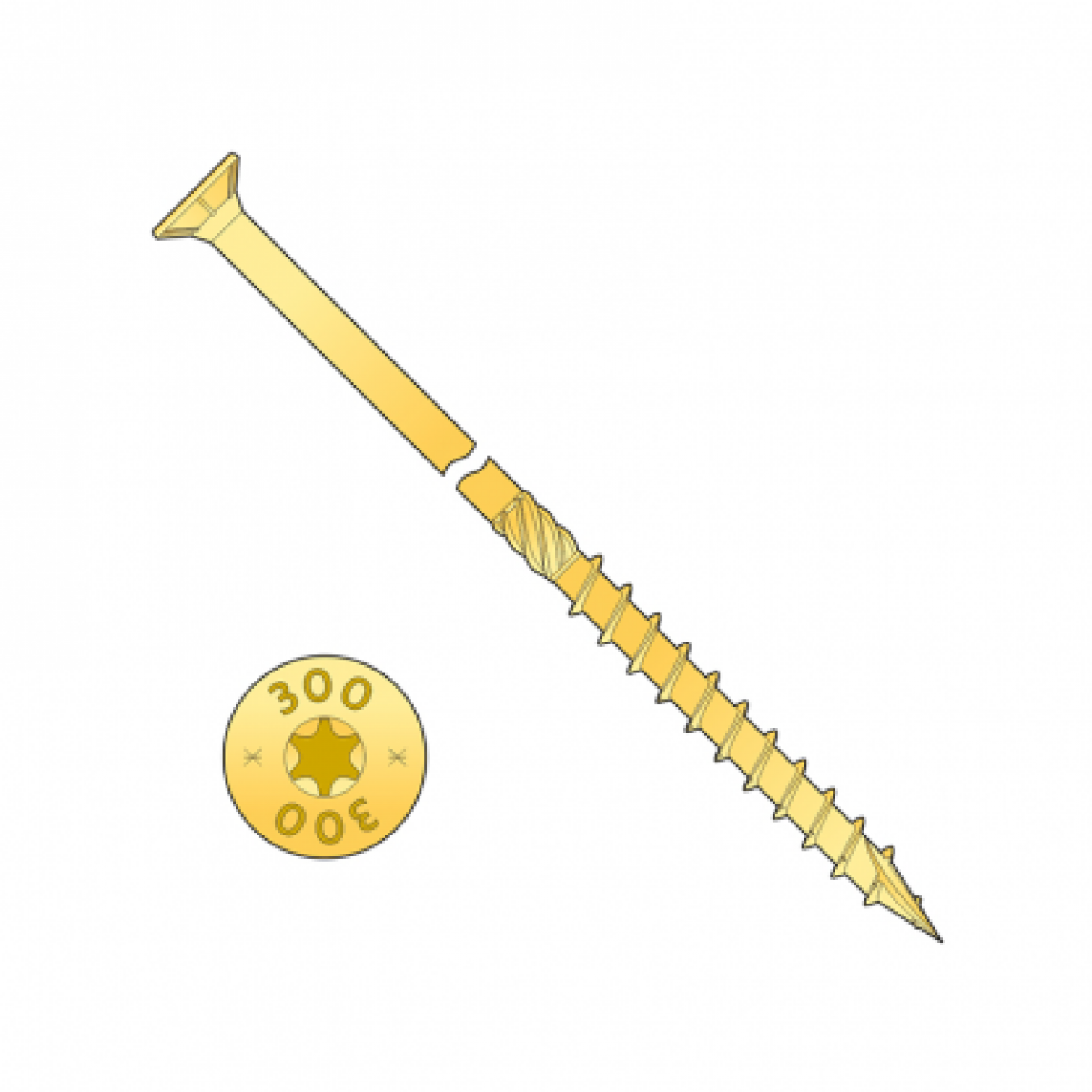 Wood screw CS 10x300 TX40 (50 pcs.pack)