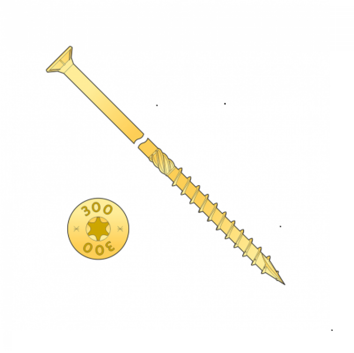 Puidukruvid CS 8×300 50 tk/pakk TORX T40