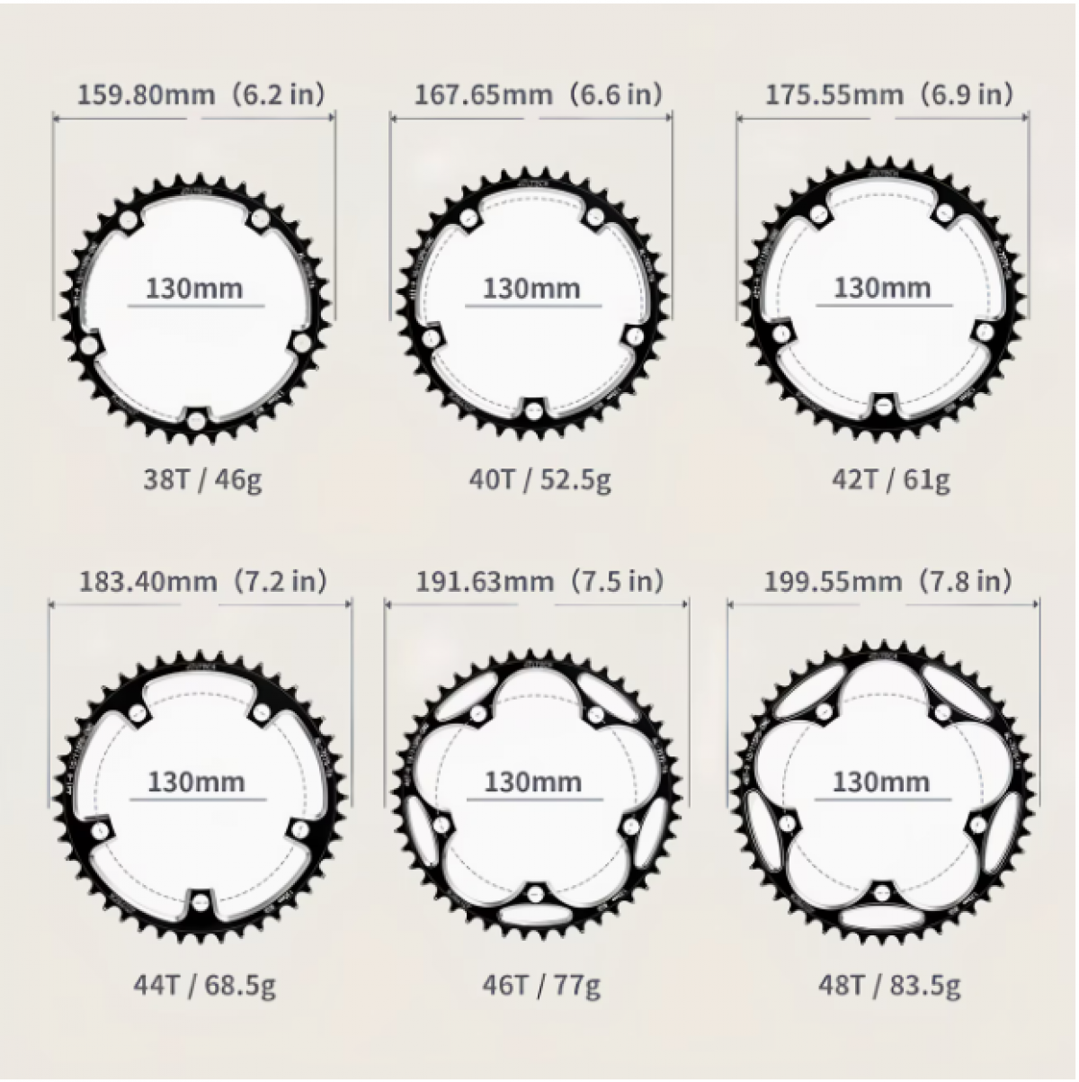 Передняя звезда цепи для шоссейного велосипеда 38T /130BCD