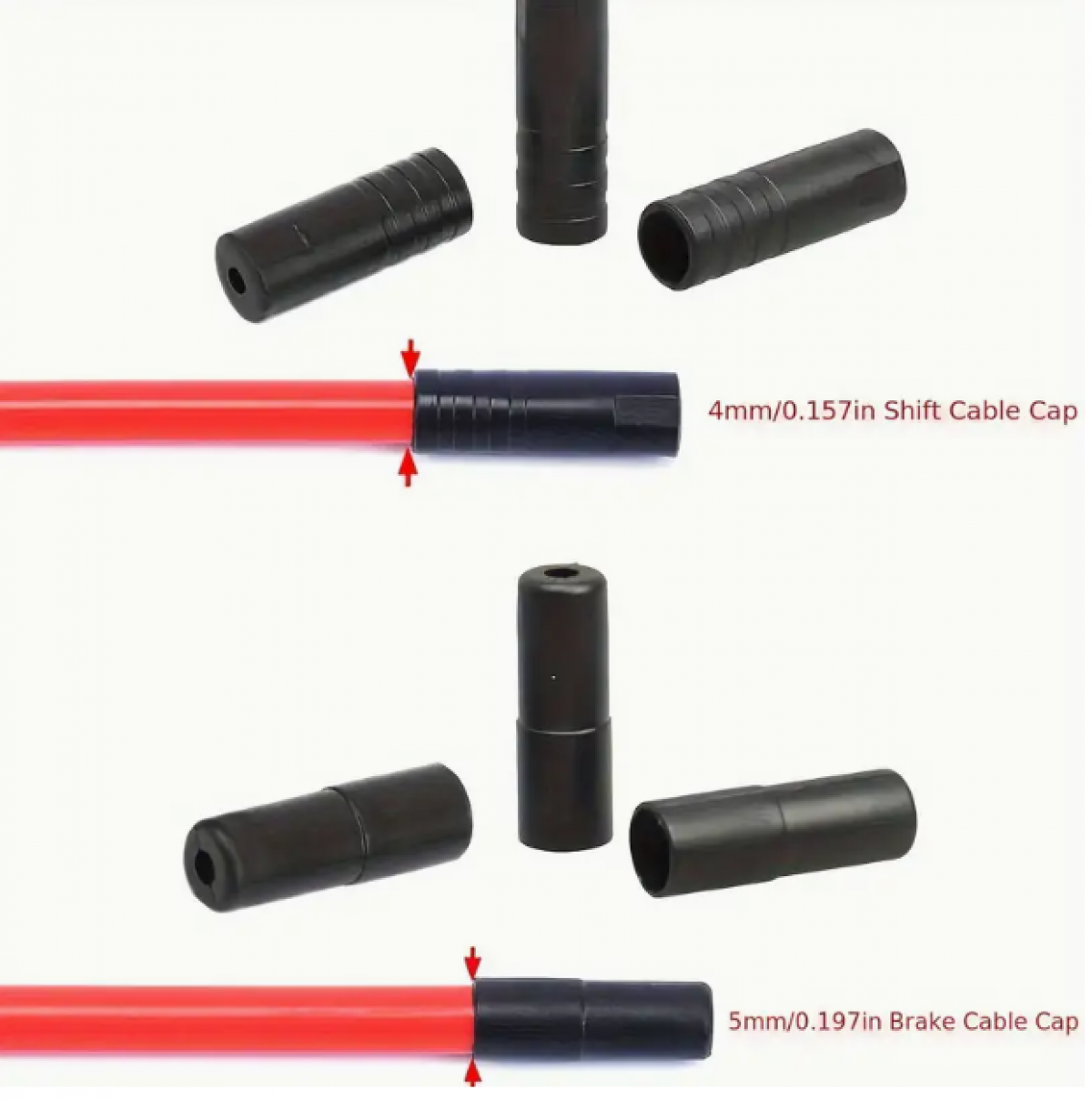 50 pcs. Bicycle cable tips 4mm