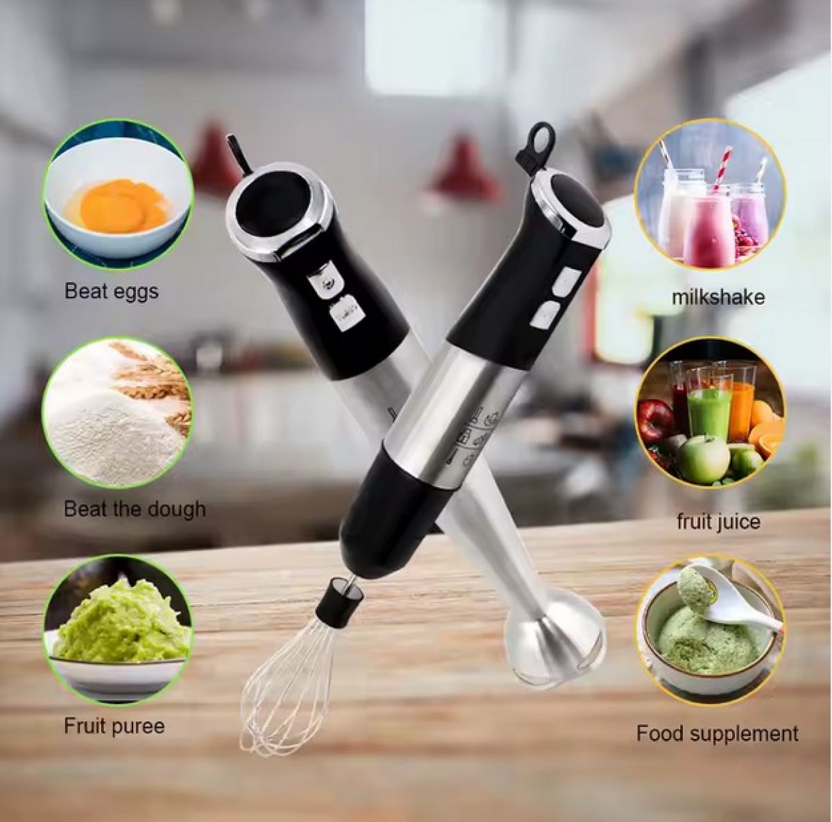 Multifunctional hand blender RAF 6 in 1 for the kitchen