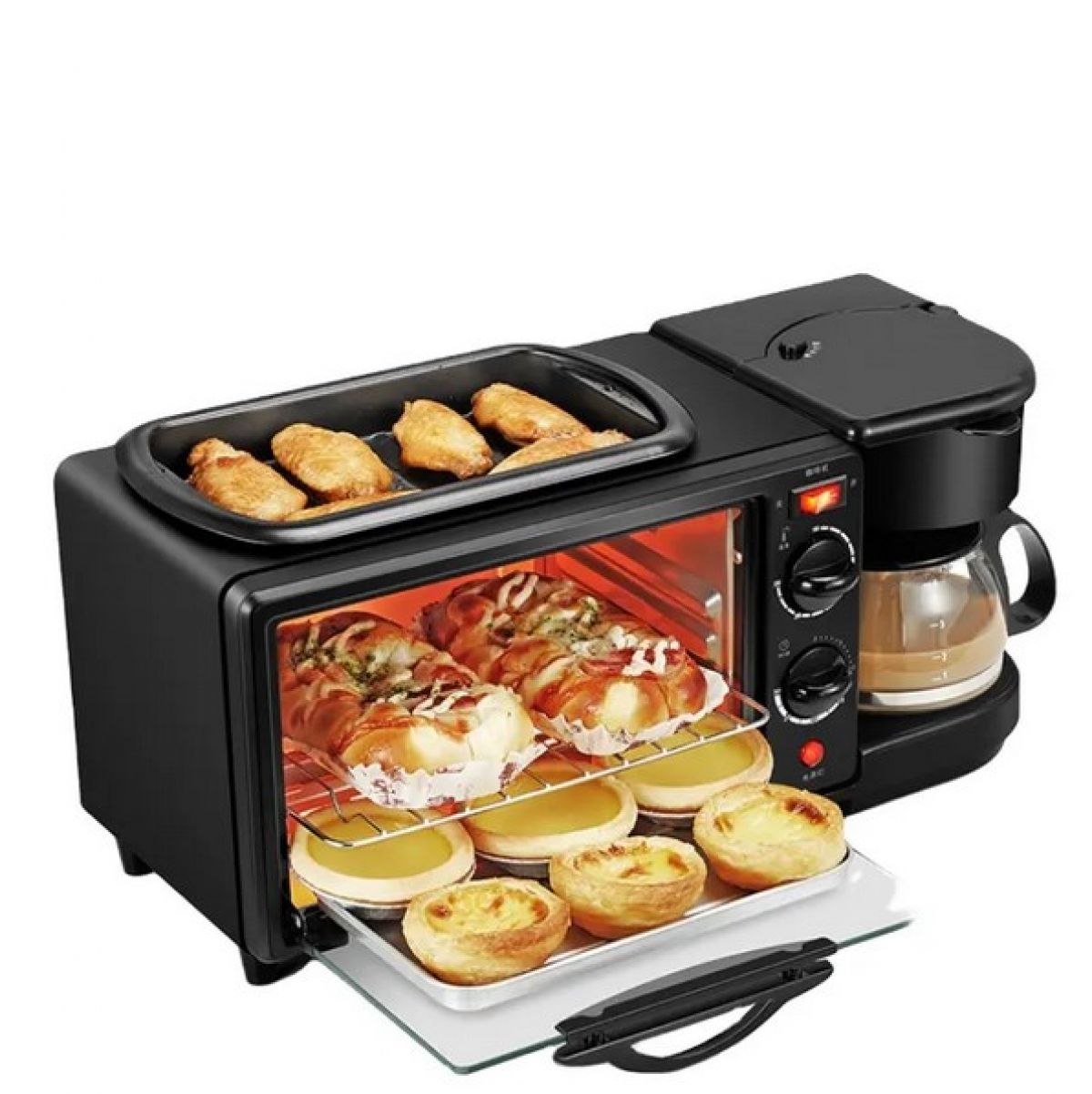 Multifunctional 3-in-1 breakfast appliance