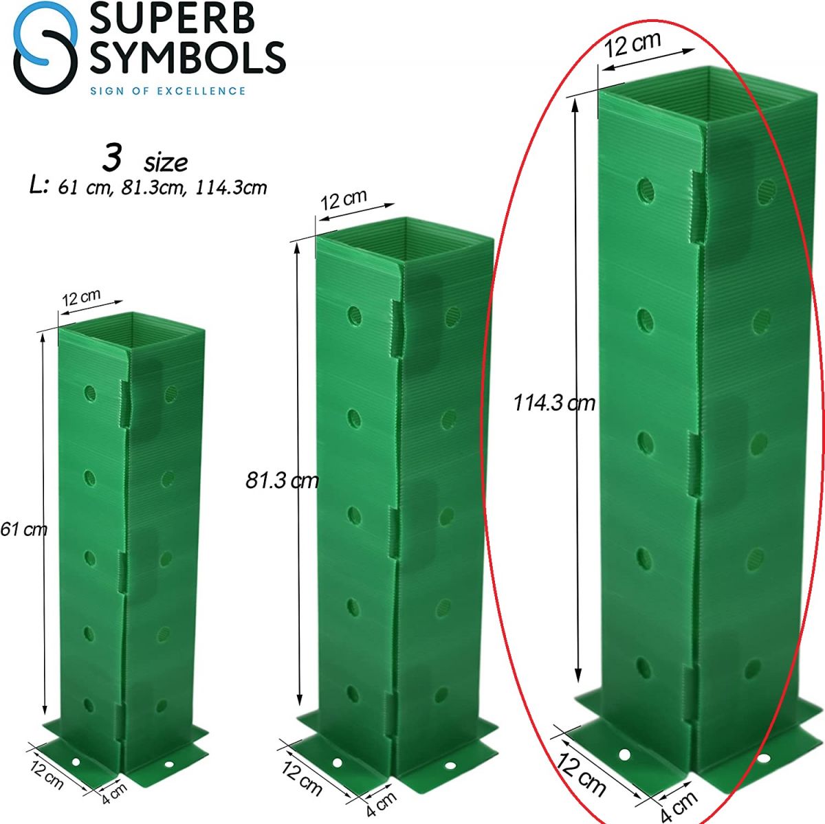 Superb Symbols Tree protection 114 cm high, diameter 12 cm – 5 pcs.