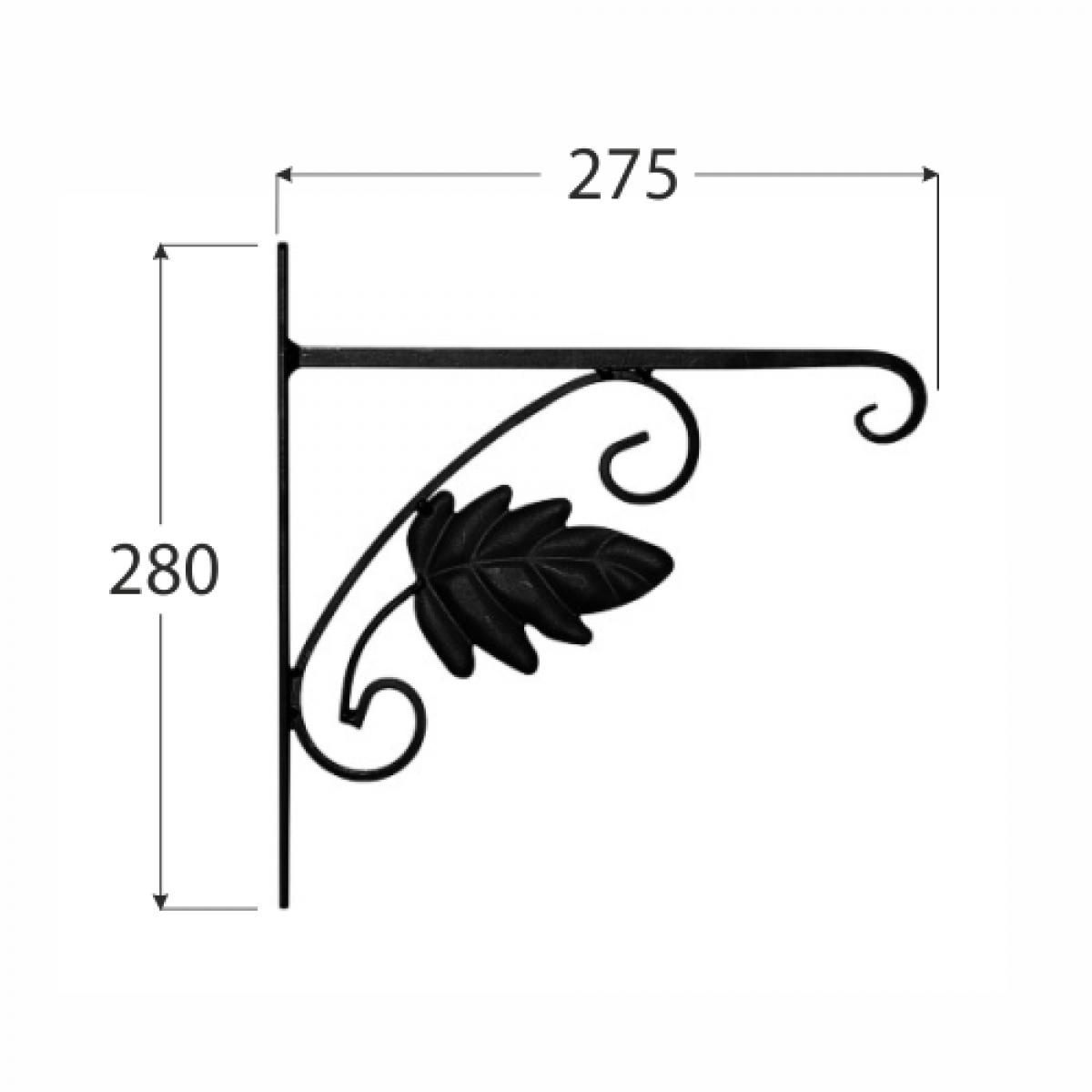 Flowerpot bracket leaves