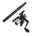Pocket fishing rod 1m with reel, black
