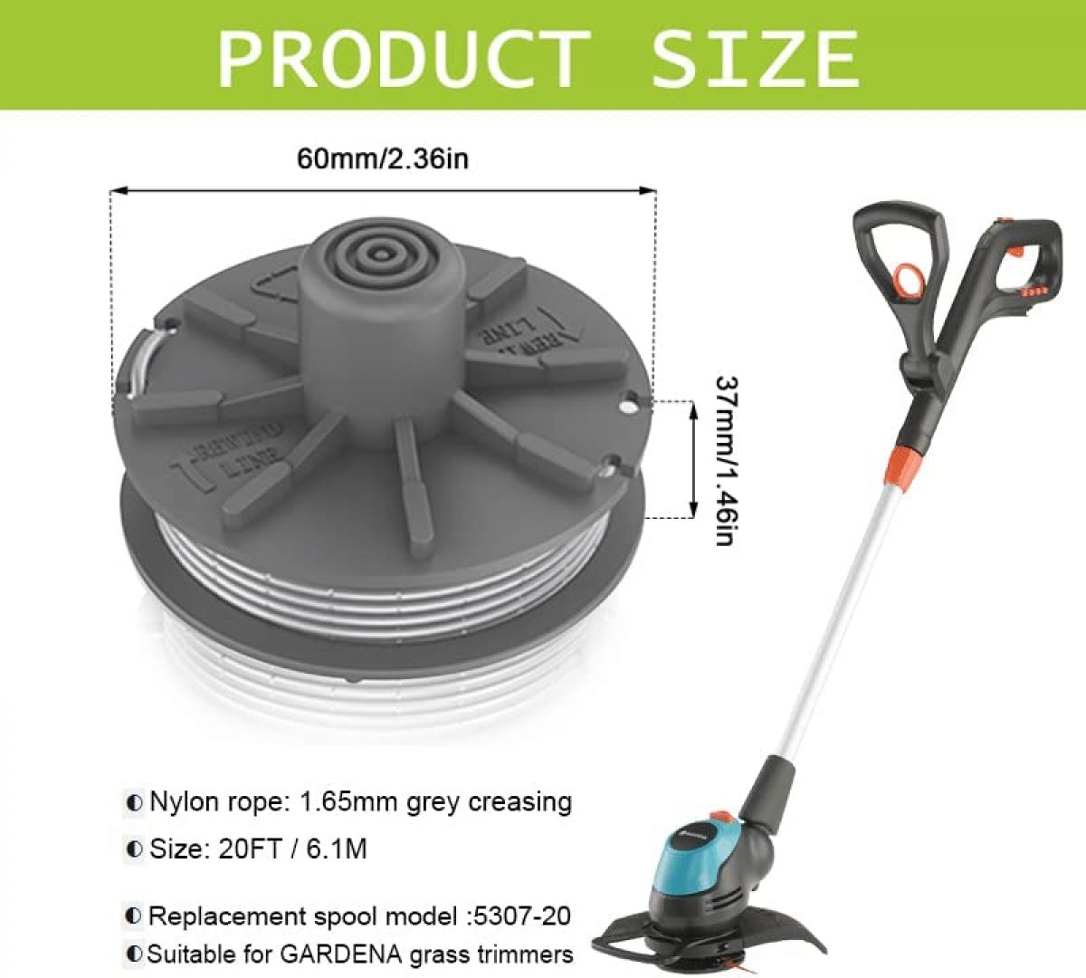 Coil for trimmer with fishing line 6 pcs