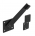 Задвижка дверная WZO 160 C  (155x80x50x4.0), черная