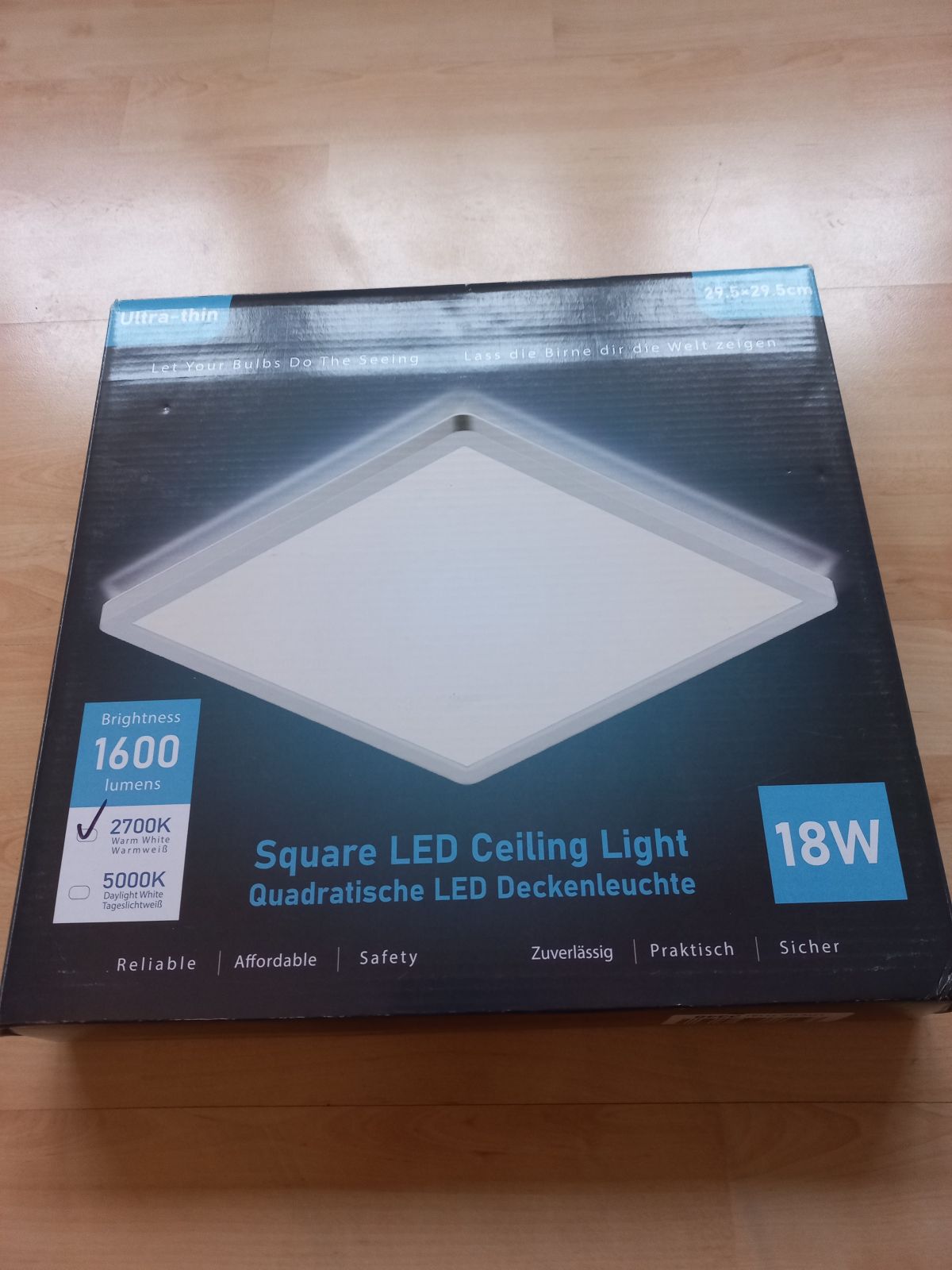 Ceiling lamps STANBOW (295 x 295 x 25 mm), 18 W, LED, IP44