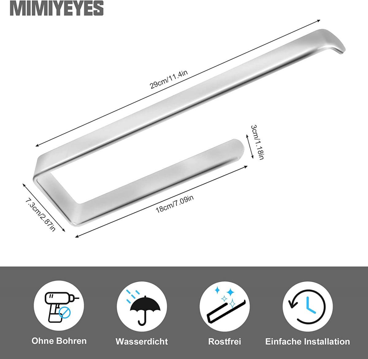 Вешалка для полотенец 29 см MIMIEYES