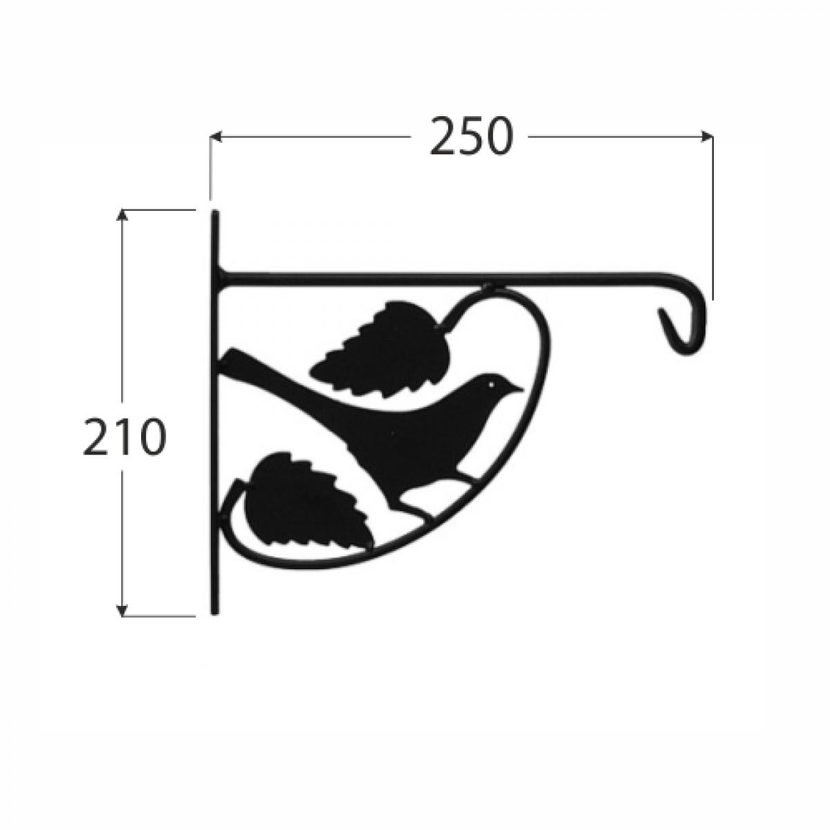 Flowerpot bracket leaves