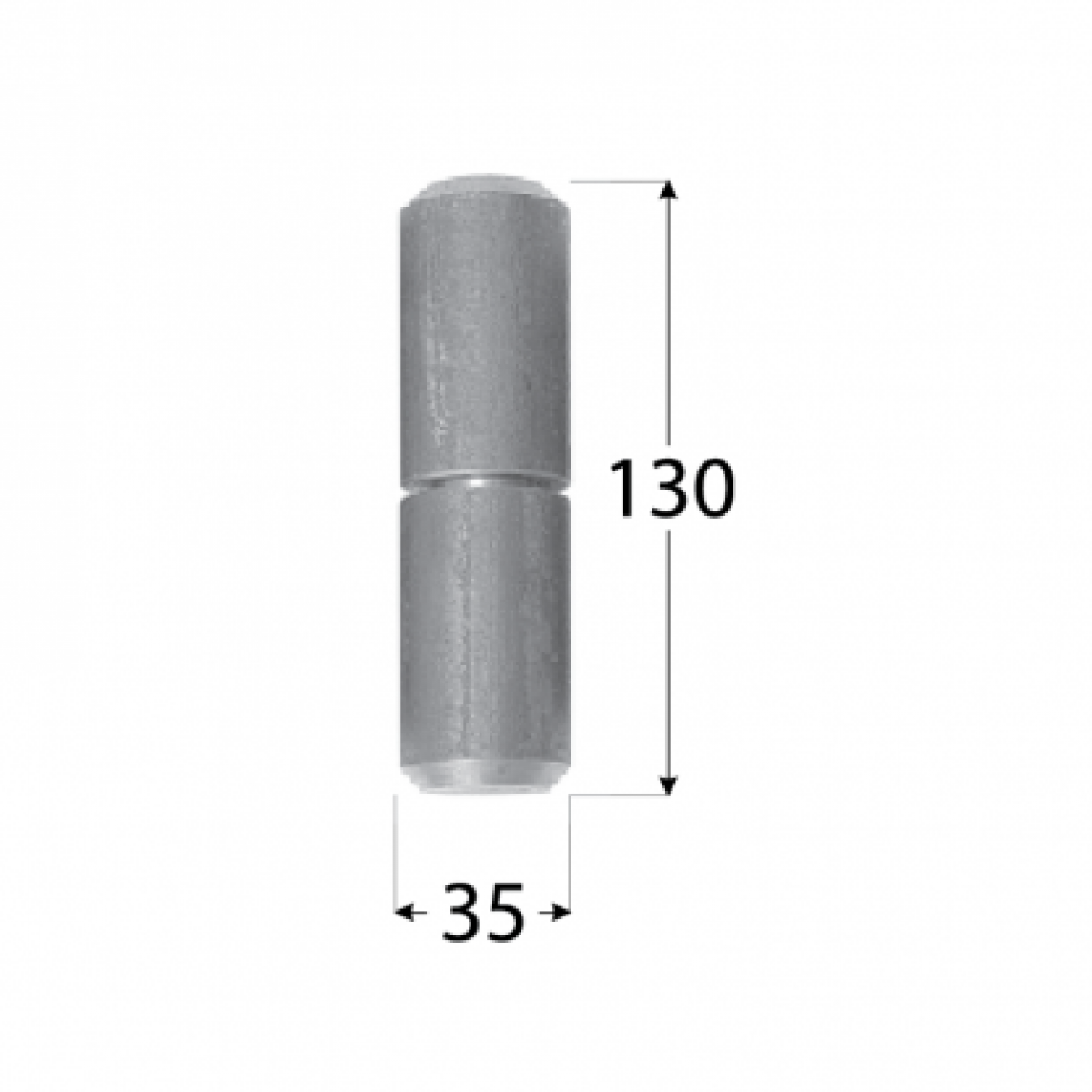 ZTK 35 Weldable hinge with the ball 35×130