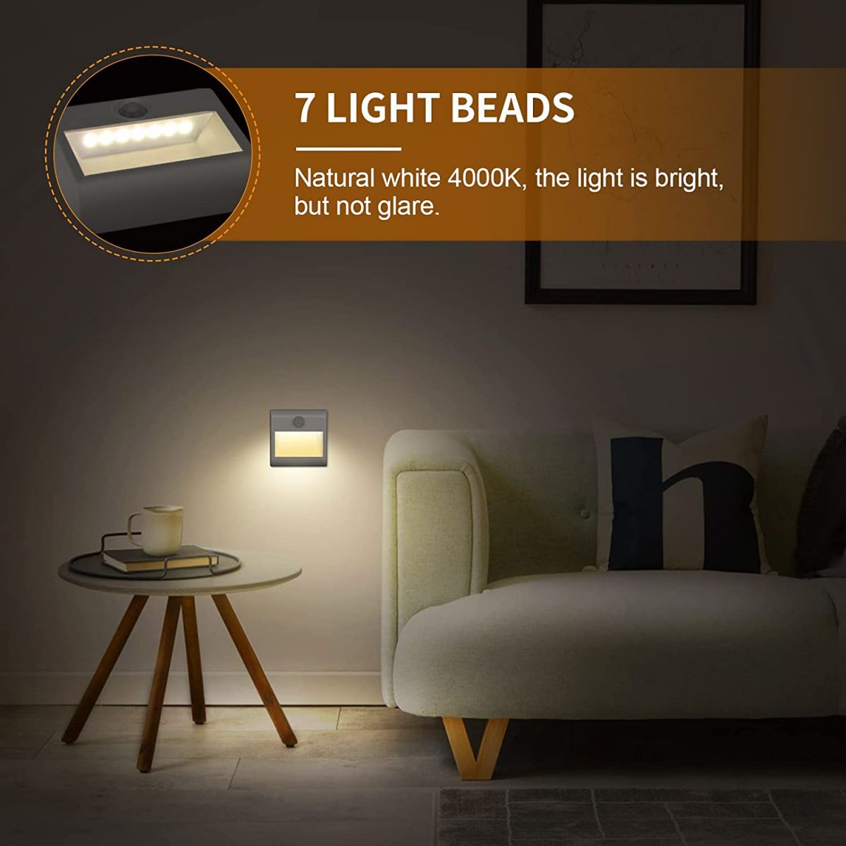 Night Light with Motion Sensor, Battery Operated (2 pcs)