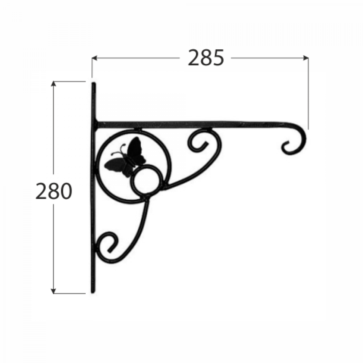 Flowerpot bracket leaves