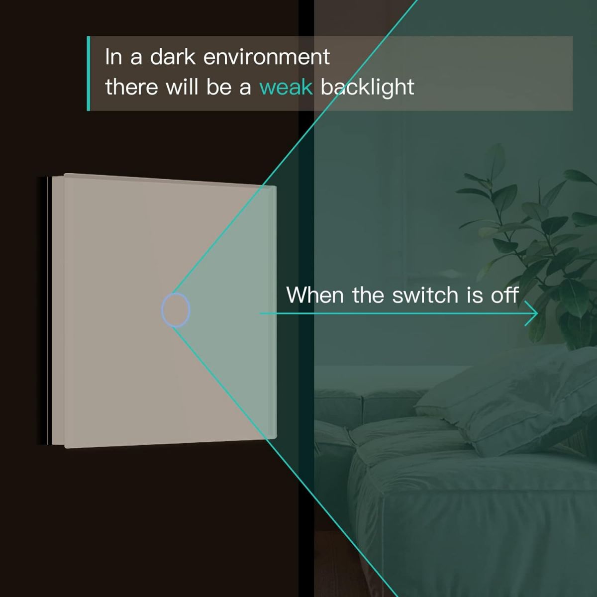 BSEED Touch Light Switch 1-Gang