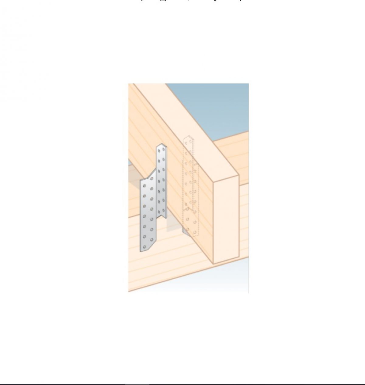 LK1 - Rafter connector-left 32x170x2,0 mm