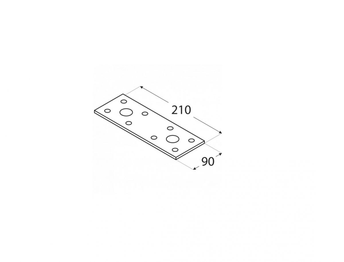 Плоский соединитель 210x90x2,5 мм