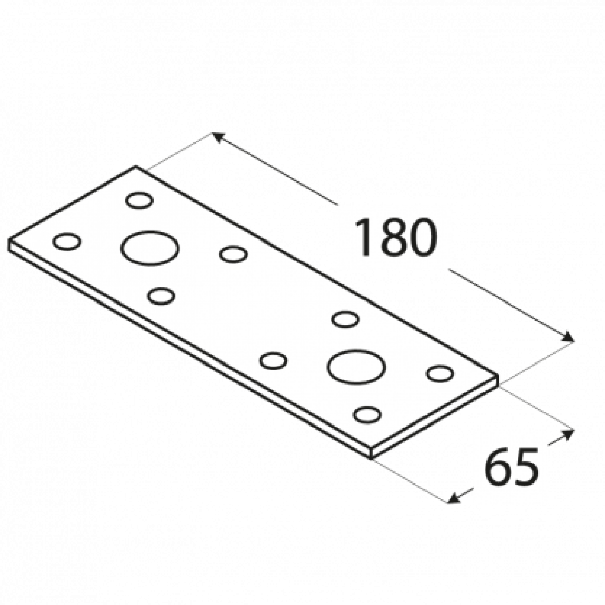 Flat connector LP5 180x65x2,5 mm DOMAX