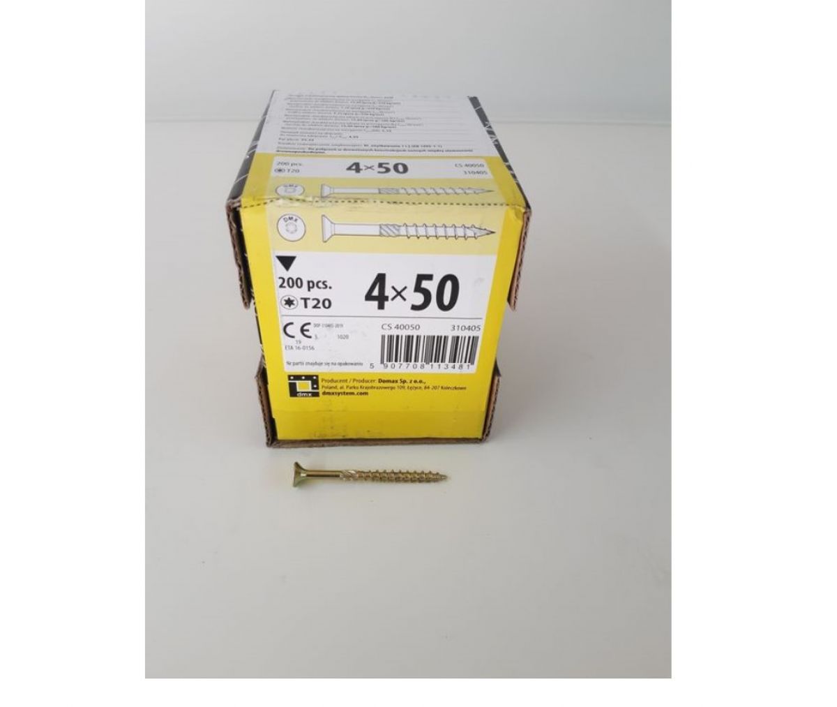 Construction screw with flat head 4x50 200pcs/pack