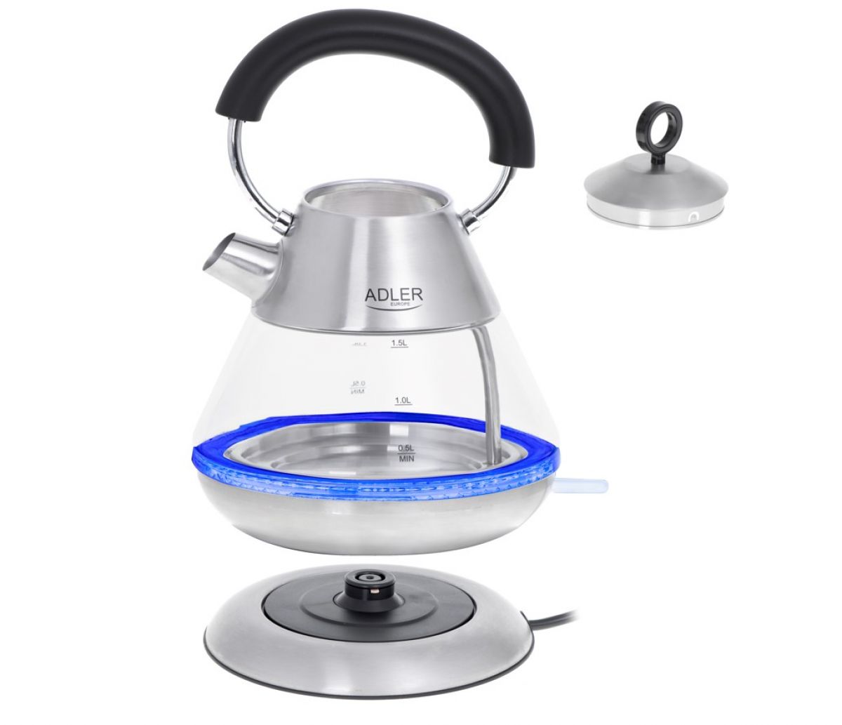 Adler AD 1282 Kettle glass 1,5L STRIX