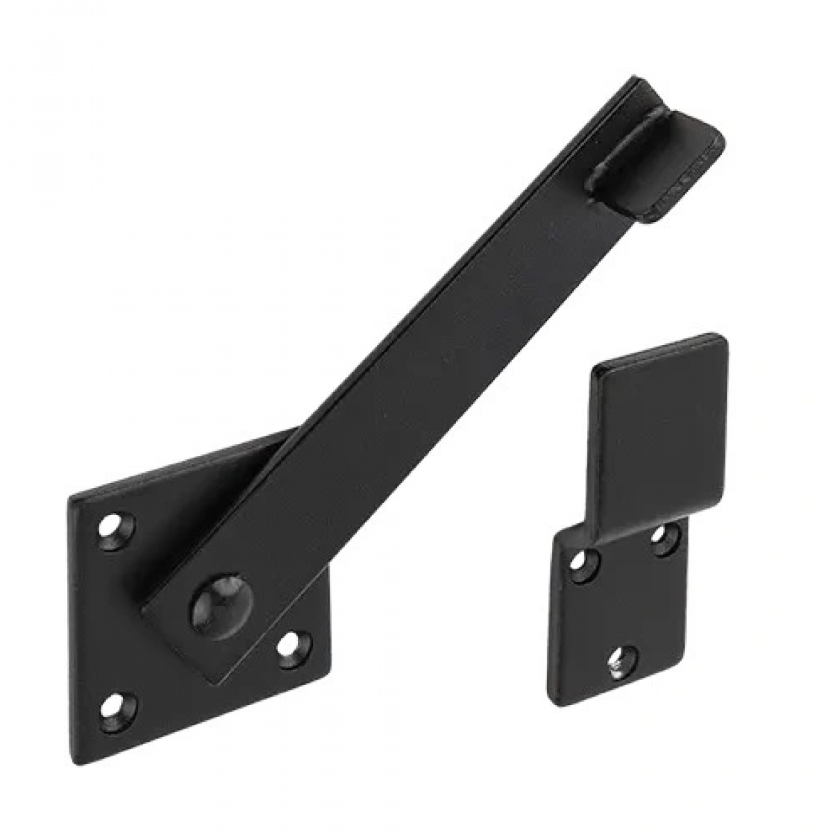 Задвижка дверная WZO 160 C  (155x80x50x4.0), черная