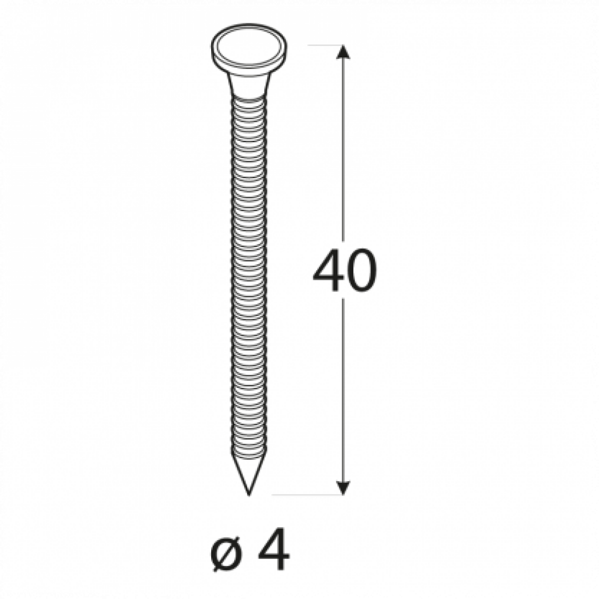 Анкерные гвозди 40×4,0 / 1 кг