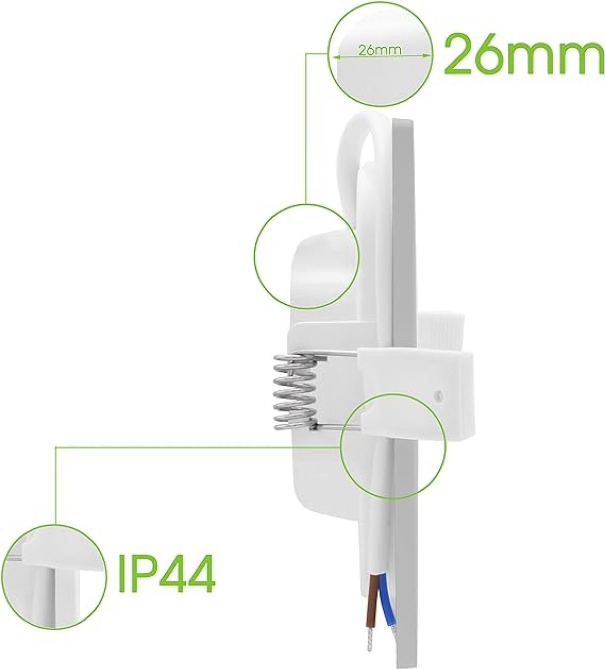 Встраиваемый LED светильник 6шт, 6Вт, IP44, 230V