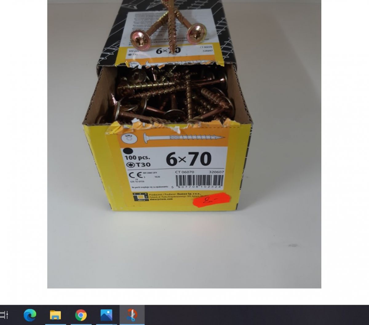 CT 06070  construction screw with wafer head 6x70 100pcs/pack